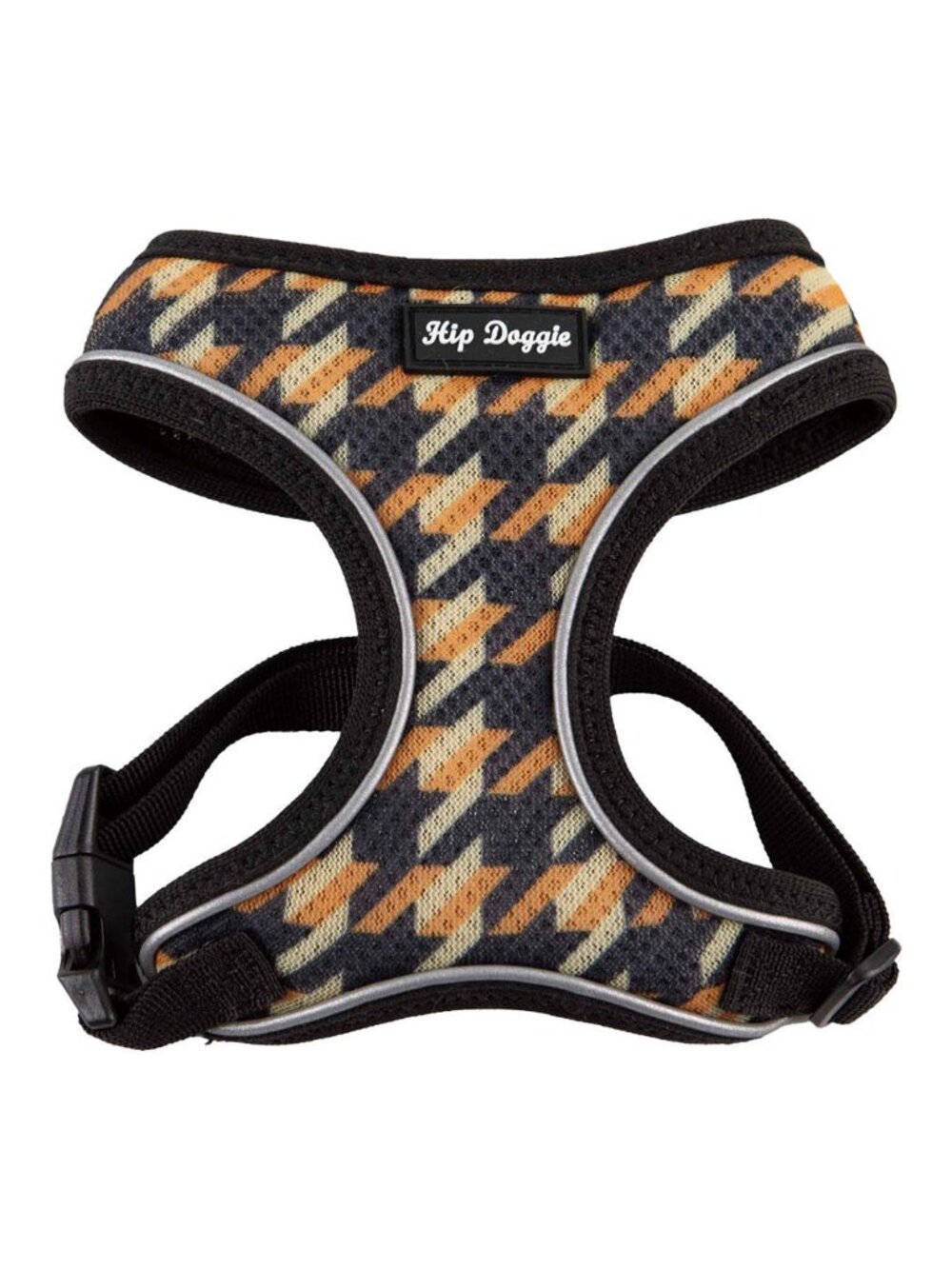 Ultra Comfort Harness - Houndstooth - Black/Gold